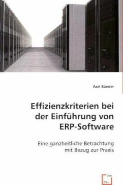 Effizienzkriterien bei der Einführung von ERP-Software von VDM Verlag Dr. Müller / VDM Verlag Dr. Müller e.K.