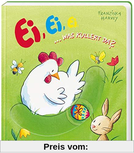 Ei, Ei, Ei, was kullert da?: Ein Mitmachbuch mit Schiebe-Elementen, Ostergeschenk für Kinder ab 18 Monaten
