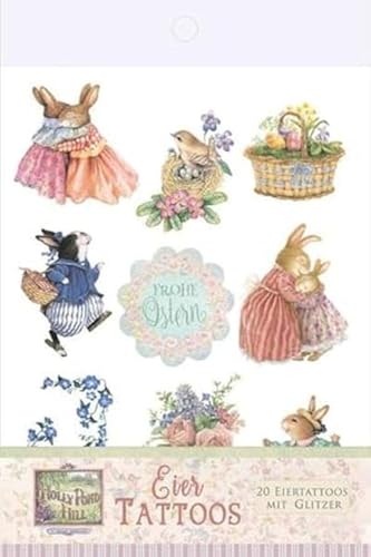 Eier-Tattoo zu Ostern: Eier-Tatoo (Holly Pond Hill): 20 Eier-Tatoo mit Glitzer / Eier Aufkleber / Eier Tattoos mit Hasen / Osterdeko / Temporäre ... Rezepte, Spiele und Wissenswertes für Kinder)