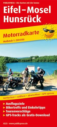 Eifel - Mosel - Hunsrück: Motorradkarte mit Ausflugszielen, Einkehr- & Freizeittipps und Tourenvorschlägen, wetterfest, reissfest, abwischbar, GPS-genau. 1:200000 (Motorradkarte: MK)