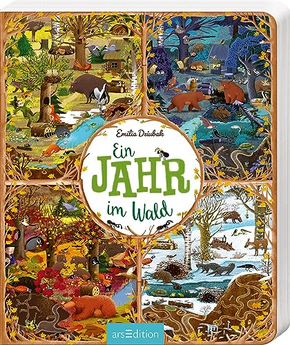 Ein Jahr im Wald: Pappbilderbuch Tiere und Jahreszeiten im Wald, ab 3 Jahren von arsEdition