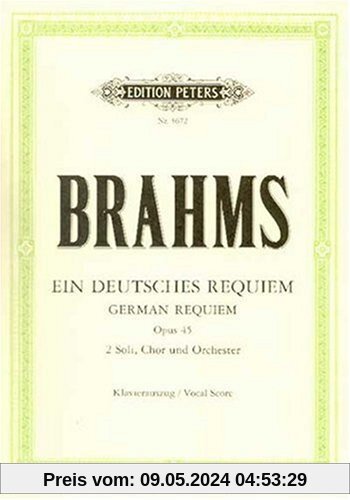 Ein deutsches Requiem op. 45: Klavierauszug