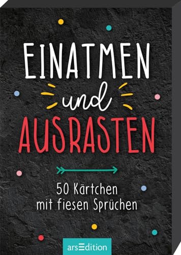 Einatmen und ausrasten: 50 Kärtchen mit fiesen Sprüchen | Ironische Sprüche im Spielkartenformat, gut gegen schlechte Laune Einatmen und ausrasten: 50 Kärtchen mit fiesen Sprüchen | Ironische Sprüche im Spielkartenformat, gut gegen schlechte Laune