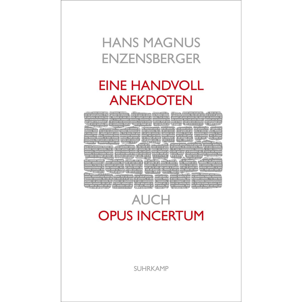 Eine Handvoll Anekdoten Eine Handvoll Anekdoten von Suhrkamp Verlag AG