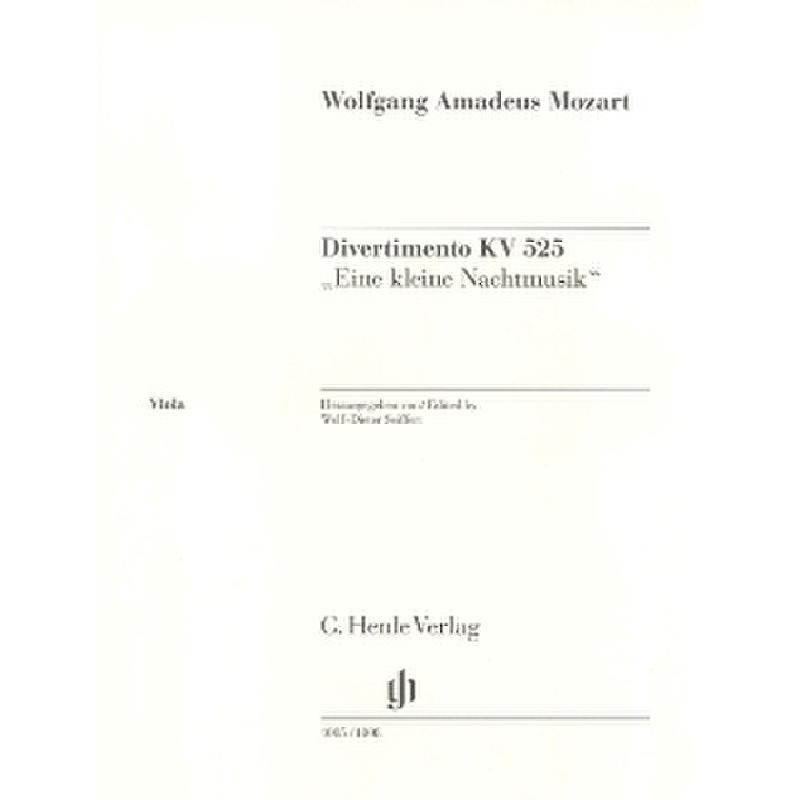 Eine kleine Nachtmusik G-Dur KV 525 Eine kleine Nachtmusik G-Dur KV 525