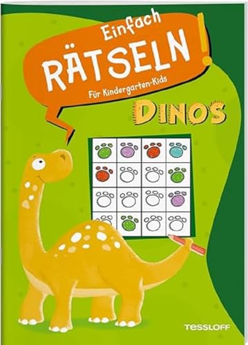 Einfach rätseln! Für Kindergarten-Kids. Dinos / Sudokus, Labyrinthe, Unterschiede & Paare finden und viele weitere tolle Rätsel / Für Kinder ab 4 ... Kindergartenkinder (Mal- und Rätselbücher)
