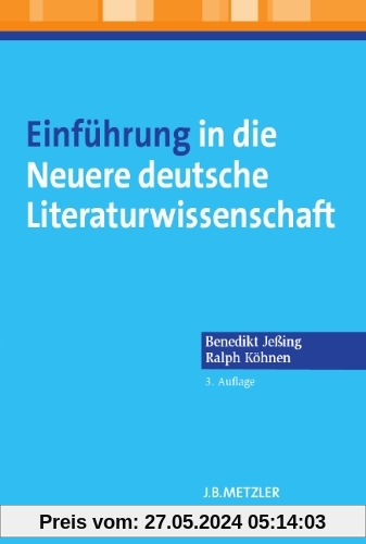 Einführung in die Neuere deutsche Literaturwissenschaft