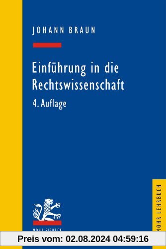 Einführung in die Rechtswissenschaft