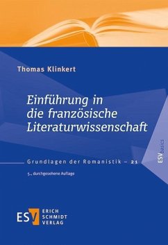 Einführung in die französische Literaturwissenschaft von Erich Schmidt Verlag