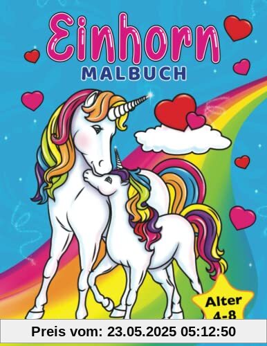 Einhorn Malbuch: für Kinder von 4-8 Jahren