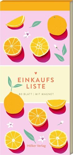 Einkaufsliste - Orangen: 80 Blatt | Mit Magnet (Küchenpapeterie)