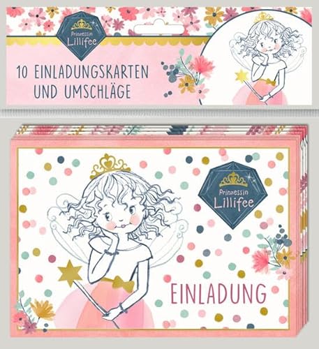 Einladungskarten - Prinzessin Lillifee (Glitter & Gold) - Einladung: 10 Einladungskarten mit Umschlägen (2 Designs) von Coppenrath