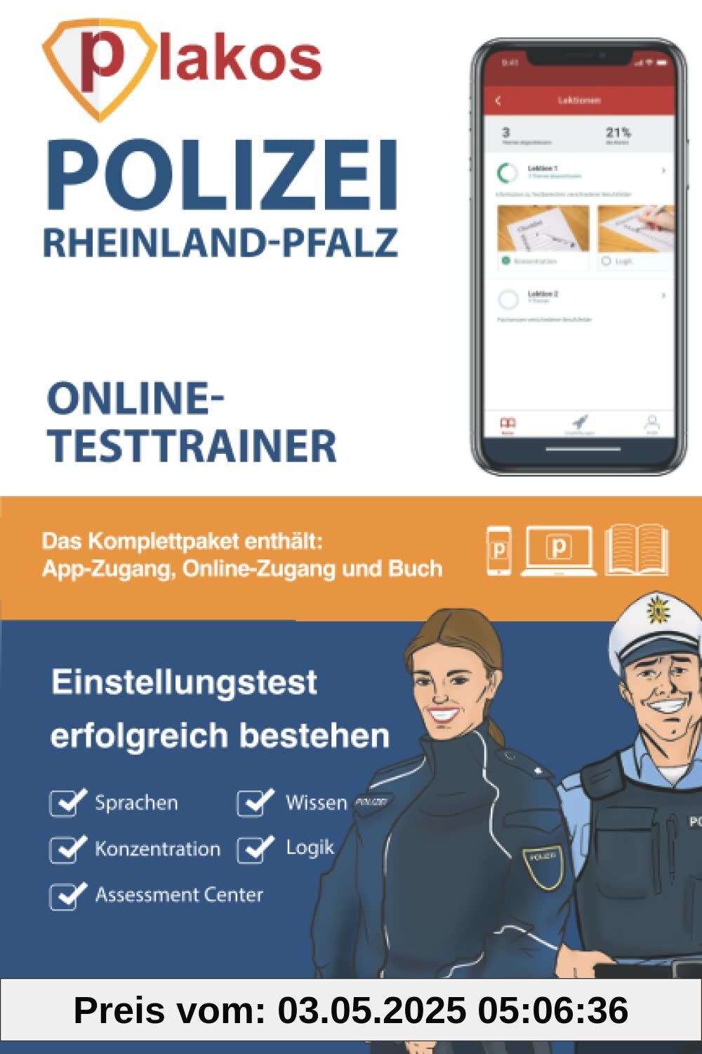 Einstellungstest Polizei Rheinland Pfalz Online Testtrainer: Die perfekte Vorbereitung für den Einstellungstest, das Assessment-Center, das ... den Sporttest bei der Polizei Rheinland Pfalz