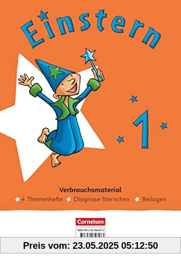 Einstern - Mathematik - Ausgabe 2021 - Band 1: Themenhefte 1-4, Diagnoseheft und Kartonbeilagen im Paket - Verbrauchsmaterial, mit BuchTaucher-App