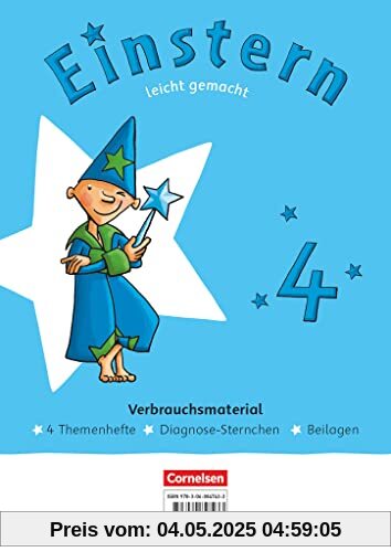 Einstern - Mathematik - Ausgabe 2021 - Band 4: Leicht gemacht - Themenhefte 1-4, Diagnoseheft und Kartonbeilagen im Paket - Verbrauchsmaterial mit BuchTaucher-App