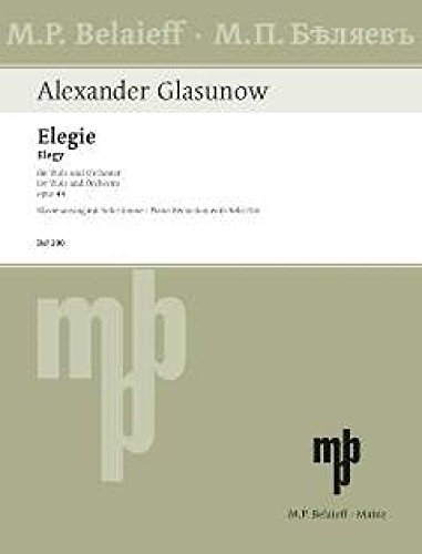 Elegie: op. 44. Viola und Orchester. Klavierauszug mit Solostimme.