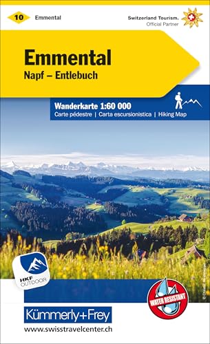 Kümmerly+Frey Wanderkarte 10 Emmental 1:60.000: Mit Napf und Entlebuch. Wetterfest, matt laminiert und mit free Download von Hallwag Kümmerly & Frey
