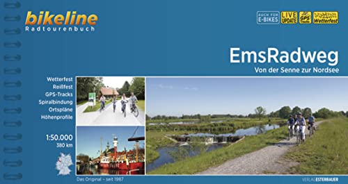 EmsRadweg: Von der Senne zur Nordsee 1:50.000, 380 km, wetterfest/reißfest, GPS-Tracks Download, LiveUpdate (Bikeline Radtourenbücher)