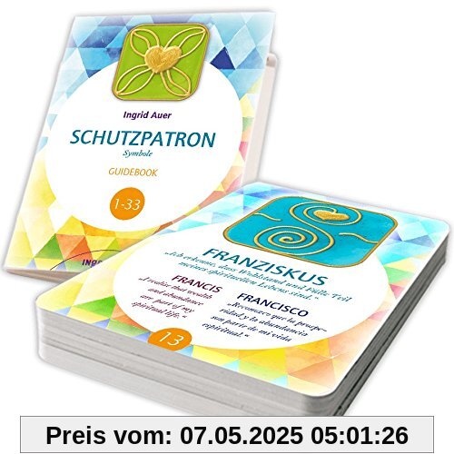 Energ. Kartenset Schutzpatron-Symbole mit Guidebook (DEUTSCH)