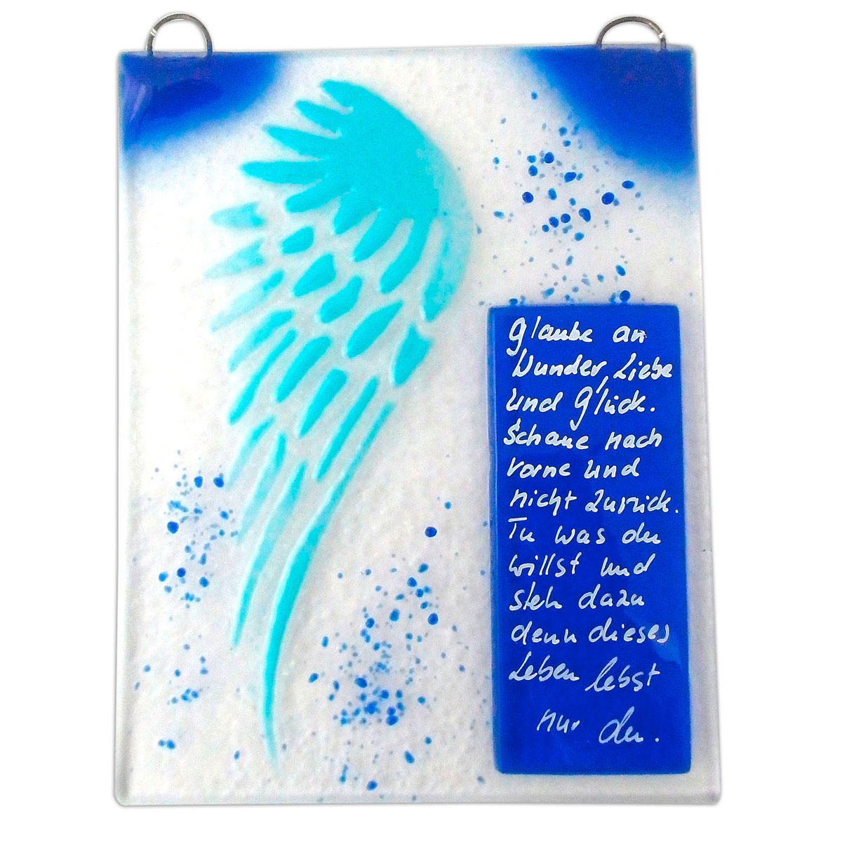 Engeltafel aus Glas, Blau Engeltafel aus Glas, Blau von Nicolai GmbH