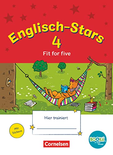 Englisch-Stars - BOOKii-Ausgabe - 4. Schuljahr: Fit for 5 - Übungsheft - Mit Lösungen