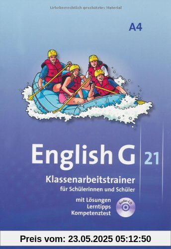 English G 21 - Ausgabe A: Band 4: 8. Schuljahr - Klassenarbeitstrainer mit Lösungen und CD: Für Schülerinnen und Schüler. Mit Lösungen und Lerntipps