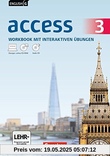 English G Access - Allgemeine Ausgabe: Band 3: 7. Schuljahr - Workbook mit CD-ROM und Audio-CD: Mit interaktiven Übungen English G Access - Allgemeine Ausgabe: Band 3: 7. Schuljahr - Workbook mit CD-ROM und Audio-CD: Mit interaktiven Übungen