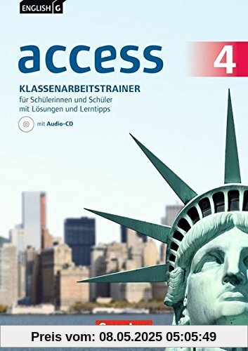 English G Access - Allgemeine Ausgabe: Band 4: 8. Schuljahr - Klassenarbeitstrainer mit Audio-CD, Lösungen online und Lerntipps