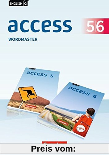 English G Access - Allgemeine Ausgabe: Band 5/6: 9./10. Schuljahr - Wordmaster mit Lösungen: Vokabelübungsheft
