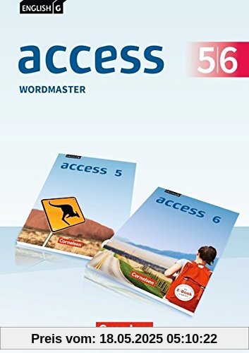 English G Access - Allgemeine Ausgabe: Band 5/6: 9./10. Schuljahr - Wordmaster mit Lösungen: Vokabelübungsheft