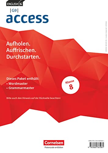 Access - G9 - Ausgabe 2019 - Band 4: 8. Schuljahr: Wordmaster und Grammarmaster - Im Paket von Cornelsen Verlag GmbH