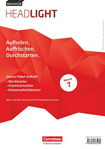English G Headlight - Allgemeine Ausgabe - Band 3: 7. Schuljahr: Arbeitshefte Wordmaster, Grammarmaster und Klassenarbeitstrainer - Im Paket