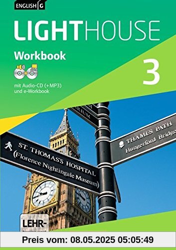 English G LIGHTHOUSE - Allgemeine Ausgabe: Band 3: 7. Schuljahr - Workbook mit CD-ROM (e-Workbook) und Audio-CD: Audio-Dateien auch als MP3