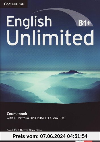 English Unlimited B1+ -Intermediate / Coursebook with e-Portfolio DVD-ROM + 3 Audio-CDs