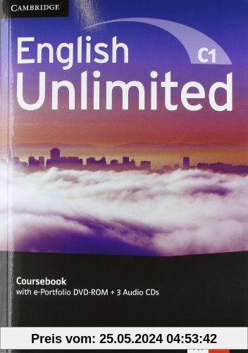 English Unlimited C1 - Advanced / Coursebook with e-Portfolio DVD-ROM + 3 Audio-CDs