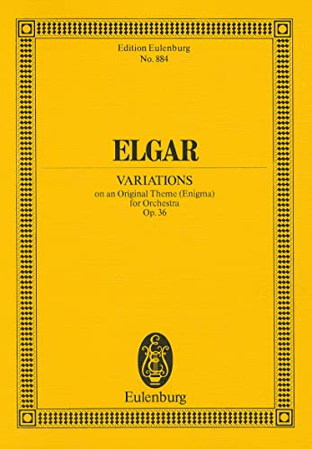 Enigma Variations: op. 36. Orchester. Studienpartitur. (Eulenburg Studienpartituren) von Ernst Eulenburg u. Co.