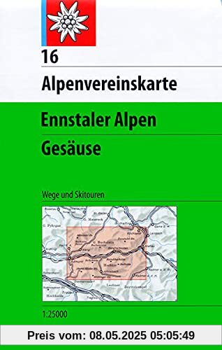 Ennstaler Alpen, Gesäuse: Wege und Skitouren - 1:25.000 (Alpenvereinskarten)