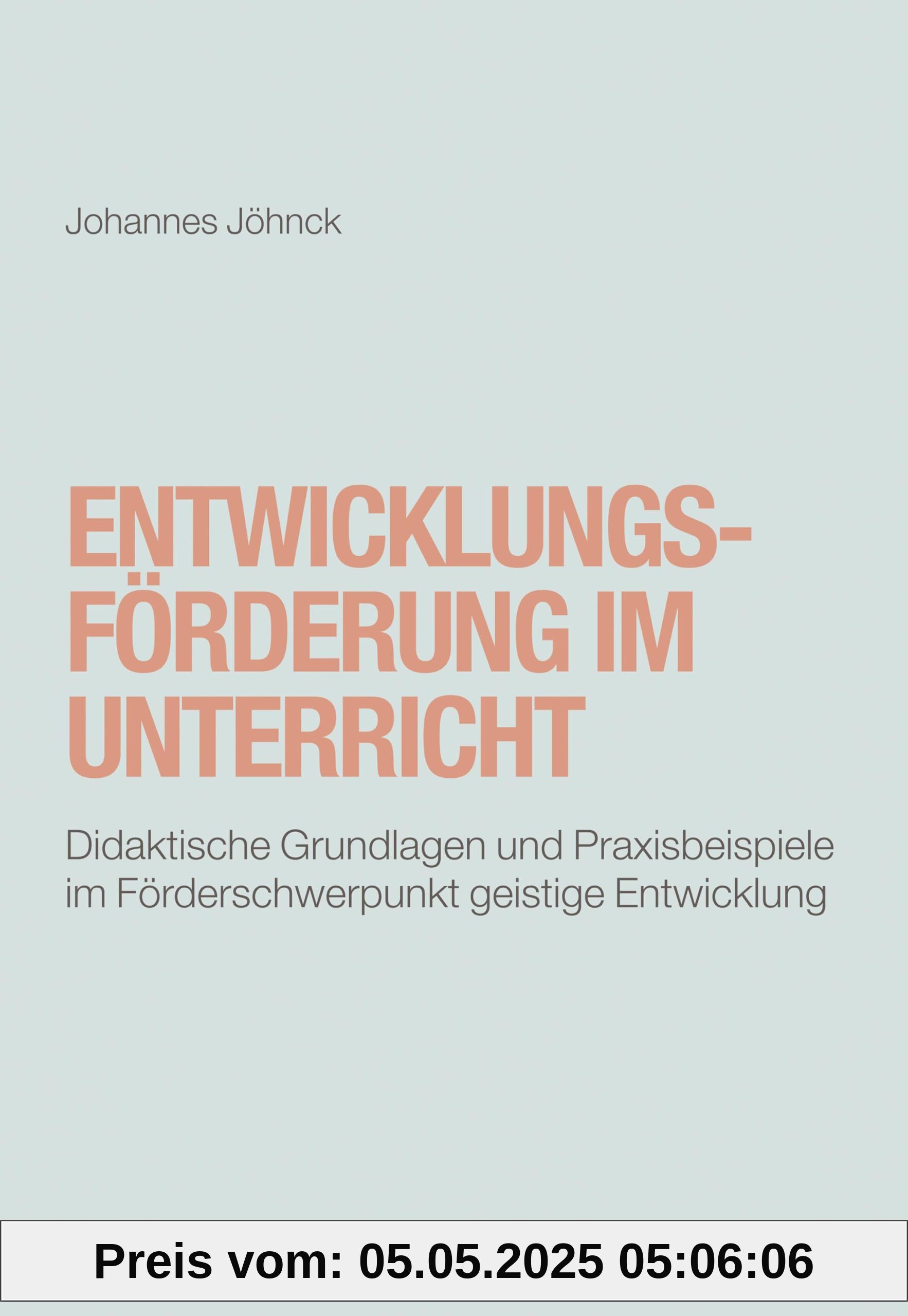 Entwicklungsförderung im Unterricht: Didaktische Grundlagen und Praxisbeispiele im Förderschwerpunkt geistige Entwicklung