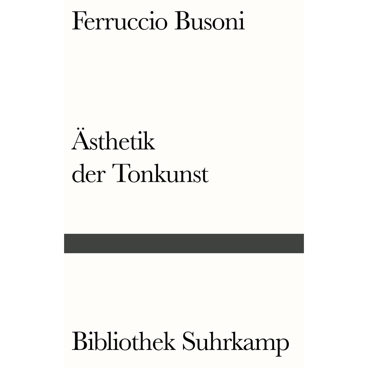 Entwurf einer neuen Ästhetik der Tonkunst Entwurf einer neuen Ästhetik der Tonkunst von Suhrkamp Verlag AG