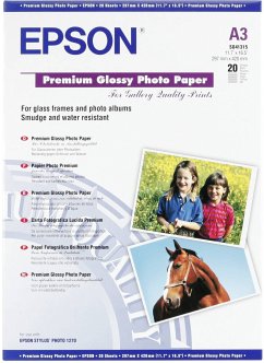 Epson Premium Glossy Photo Paper A 3, 20 Blatt, 255 g S 041315 von Epson