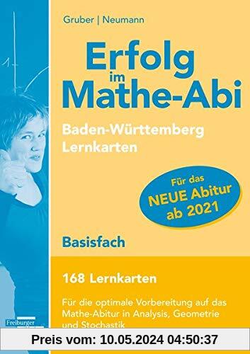 Erfolg im Mathe-Abi 168 Lernkarten Basisfach Allgemeinbildendes Gymnasium Baden-Württemberg ab 2021