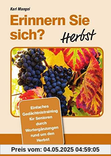 Erinnern Sie sich? Herbst: Einfaches Gedächtnistraining durch Wortergänzungen (Erinnern Sie sich?: Einfaches Gedächtnistraining durch Wortergänzungen)