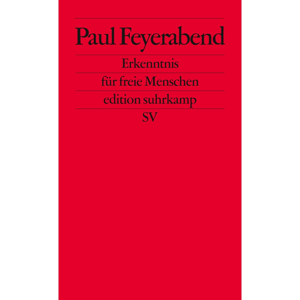 Erkenntnis für freie Menschen Erkenntnis für freie Menschen von Suhrkamp Verlag AG