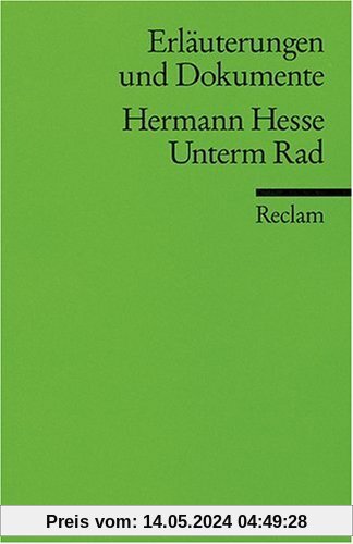 Erläuterungen und Dokumente zu Hermann Hesse: Unterm Rad