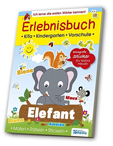 Erlebnisbuch - Wörter: Ich lerne erste Wörter kennnen!. Malen, Rätseln, Stickern. Extragoße Sticker für kleine Hände! Erlebnisbuch - Wörter: Ich lerne erste Wörter kennnen!. Malen, Rätseln, Stickern. Extragoße Sticker für kleine Hände!