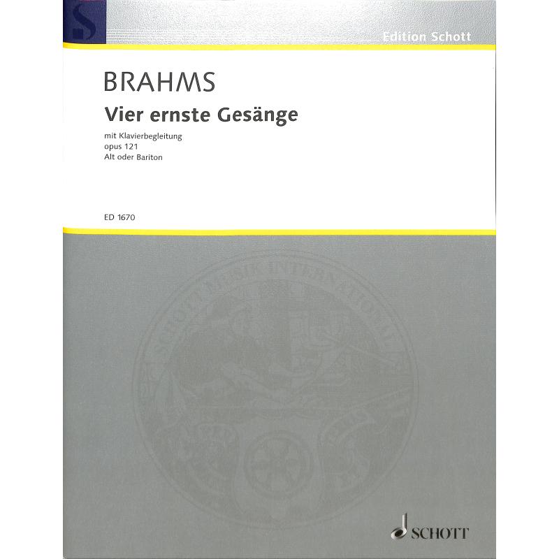 Ernste Gesänge op 121 Ernste Gesänge op 121