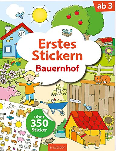 Erstes Stickern – Bauernhof: Über 350 Sticker | Erstes Stickerheft für Kindergarten-Kinder ab 3 Jahren von Ars Edition