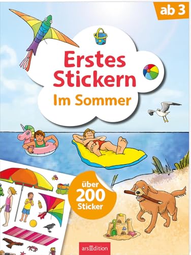 Erstes Stickern – Im Sommer: Über 200 Sticker | Erstes Stickerheft für Kindergarten-Kinder ab 3 Jahren