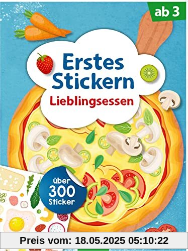 Erstes Stickern – Lieblingsessen: Über 300 Sticker | Erstes Stickerheft für Kindergarten-Kinder ab 3 Jahren Erstes Stickern – Lieblingsessen: Über 300 Sticker | Erstes Stickerheft für Kindergarten-Kinder ab 3 Jahren