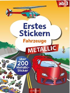 Erstes Stickern Metallic - Fahrzeuge von ars edition